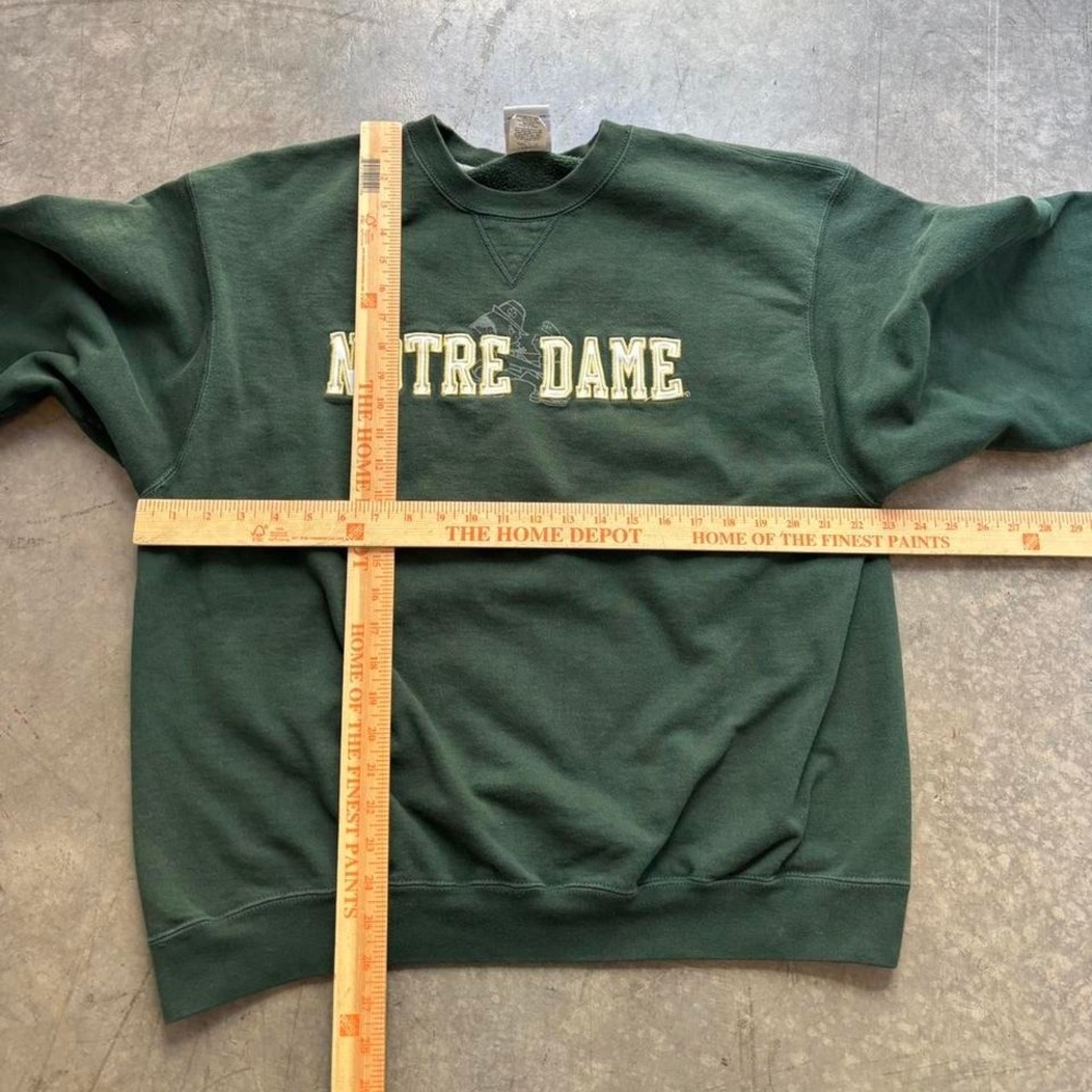Vintage Champion Notre Dame University Green Crewneck Size XL - Picture 2 of 4